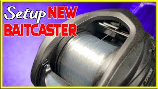 How To Spool A Baitcasting Reel For Beginners  New Baitcaster Setup [upl. by Margalit995]