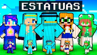 Batalla de ESTATUAS DE FANS LOCAS en Minecraft [upl. by Ettesil]