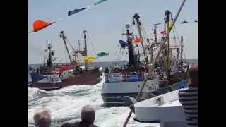 Brixham Trawler Race 2014  overtaking Haringvliet and Kerrie Marie [upl. by Nyrual]