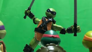 TMNT 2012 stop motion Turtles vs Dark Leonardo [upl. by Lybis]