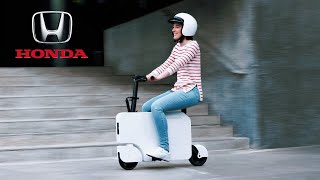 Honda’s New Motocompacto EScooter Looks Like a Rideable Suitcase [upl. by Kinny]