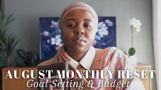 August Reset Routine  Reflecting on July  August Montly Goals amp Budget  Bullet Journal setup [upl. by Buskus]