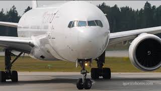 Widebody Boeing 777 of Nordwind taxiing [upl. by Ratna]