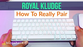 How to Pair Royal Kludge Bluetooth Keyboard RK61 [upl. by Aynnat]