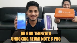 UNBOXING XIAOMI REDMI NOTE 8 PRO YANG SAYA BELI DARI FLASH SALE SHOPEE [upl. by Ecinad884]