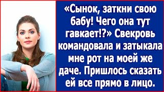 Сынок успокой свою бабу Чего она тут гавкает Свекровь закрывала мне рот на моей же даче [upl. by Aihsas]