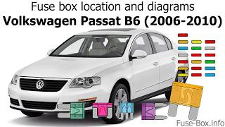 Fuse box location and diagrams Volkswagen Passat B6 20062010 [upl. by Glynis866]