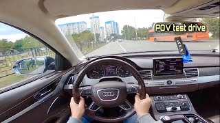 Audi A8 D4 63 quattro W12 500HP POV Test Drive [upl. by Goldin]