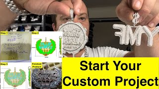 Start Your Custom Jewelry Project On Harlembling  Any Custom Logo Pendant Ring amp More [upl. by Inobe]