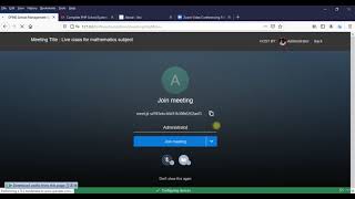 Integrate Free Jitsi Video Conference Api In PHP CodeIgniter  learn Web Development [upl. by Fatma]