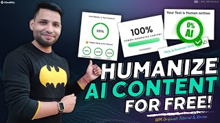 How to Humanize AI Content for FREE 2024 Convert AI Content to Human Content  StealthlyAI [upl. by Esyla]