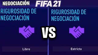 NEGOCIACIÓN ESTRICTA VS NEGOCIACIÓN LIBRE  FIFA 21 [upl. by Hgielsa]