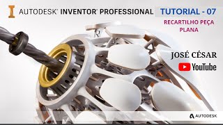 AUTODESK INVENTOR  RECARTILHO PEÇA PLANA  TUTORIAL 7 [upl. by Enelyam498]