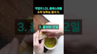 약 없이 나쁜 LDL 콜레스테롤 수치를 낮추는 음식 5가지 콜레스테롤 콜레스테롤낮추는음식 건강정보 [upl. by Trixi]