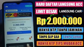 Pinjaman Online Mudah Cair Limit Besar Tenor Panjang 2024  Pinjol Langsung cair Legal OJK [upl. by Atiluj813]