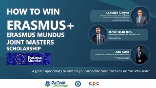 How to Win Erasmus Erasmus Mundus Joint Masters Scholarship  DIU CPC [upl. by Hnib]