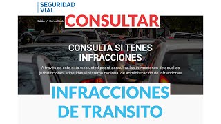 Como consultar si tenes Infracciones de Transito [upl. by Hosea607]