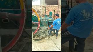 Heavy Equipment Start With Bike Engine  Short video [upl. by Ahsikahs]