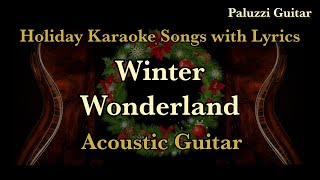 Winter Wonderland Acoustic Guitar Christmas Karaoke Songs with Lyrics [upl. by Eislek]