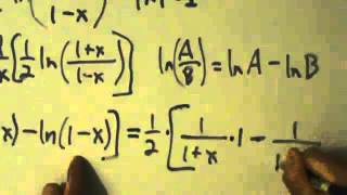 Calculus I  Derivative of Inverse Hyperbolic Tangent Function arctanhx  Proof [upl. by Yenterb]