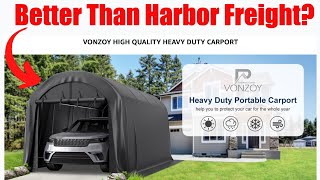 New Portable Carport Heavy Duty Construction  Better Than Harbor freight Cover Pro [upl. by Ynamrej]