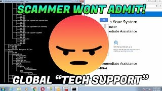 Tech Support Scam  Scammer wont admit to scam  18447392027  globaltechnicalexpertonline [upl. by Fernande]