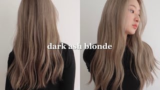 DARK ASH BLONDE AT HOME 💈👩🏽 [upl. by Gurango]