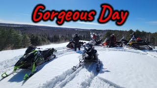 End of season snowmobiling with friends around Sharbot Lake trails [upl. by Haley]