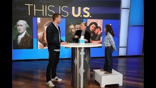 Justin Hartley Faces Off Against Macey Hensley in ‘This Is US’ Game [upl. by Llerraj]