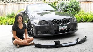 How to Install a Front Lip Spoiler  BMW 335 MTech Aero Lip DIY E92 E93 [upl. by Eilloh]