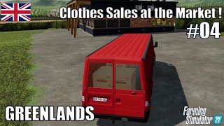 Selling my first Clothes at the Supermarket  GREENLANDS 04  FS22 Gameplay  PS5HD [upl. by Ram328]