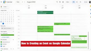 How to Creating an Event on Google Calendar [upl. by Adnohsad]