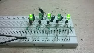 Electronics LED Chaser Circuit Using BC547 transistor [upl. by Ellennahc]