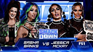 WWE 2K24 Universe  Smackdown  Sasha Banks w Bayley vs Jessica McKay w Cassie Lee [upl. by Keever326]