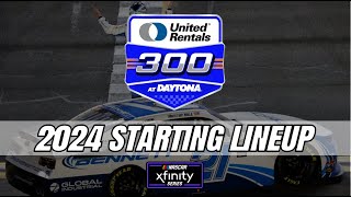 2024 United Rentals 300  NASCAR Xfinity Series STARTING LINEUP [upl. by Natascha168]