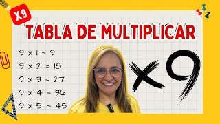 TABLA de MULTIPLICAR del NÚMERO 9  La TABLA más FÁCIL [upl. by Anali]