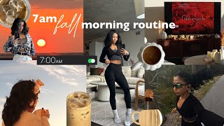 7am fall morning routine🍂  productive  cozy cold weather pumpkin coffee morning run [upl. by Eenyaj590]