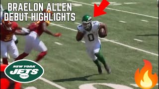 ROOKIE RB Braelon Allen SHINES in NFL Debut 🌟  Preseason 2024 Highlights [upl. by Ihdin]