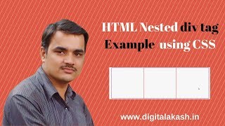 Making Nested Divs Side by Side using CSS  Lesson 6 [upl. by Rafi]