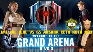 JML JKL JCAL vs GS Ahsoka Eeth Koth DC9 GAC  Grand Arena  3v3 [upl. by Zakarias]