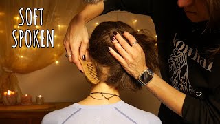 Hair sectioning and hair brushing soft spoken ASMR [upl. by Naples]