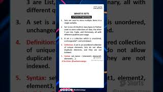 What is sets in Python Programming Tamil sets python datastructure pythonbuiltindatastructure [upl. by Clotilde849]