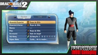 Dragon Ball Xenoverse 2  Black Goku Suit for CAC MOD Gameplay [upl. by Affer2]