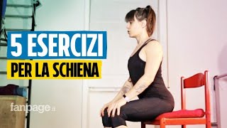 I 5 esercizi per schiena collo e spalle da fare mentre siamo seduti alla scrivania [upl. by Ellimac]