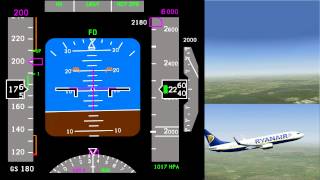 PFD in Action Boeing 737800 Takeoff from Eindhoven Airport FS2004 [upl. by Lseil]