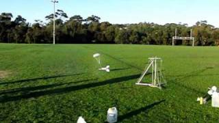 Water Rocket Staging Mechanism Test flights [upl. by Aitropal278]