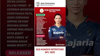 Royal Challengers Bangaluru Womens Retained and Released Players For WPL 2025  ApniCommentry19 [upl. by Anatak706]