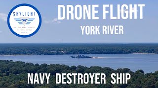 Drone Flight US Navy Destroyer Ship drone navy destroyer [upl. by Inar]