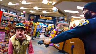 Attacking Gas Station Clerk Doesnt End Well [upl. by Lirrad]