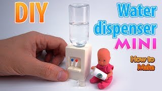 DIY Miniature Water dispenser DollHouse  No Polymer Clay [upl. by Anyahc372]